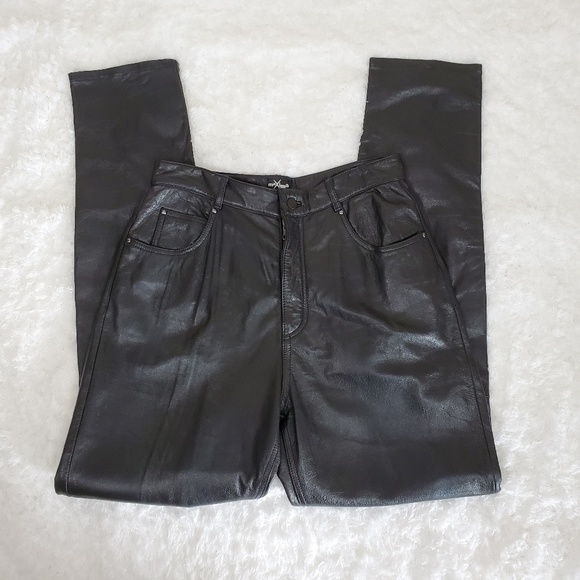 Wilsons Leather Pants - 2001 Wilsons Maxima Leather Hi Rise Pants Sz 14 30
